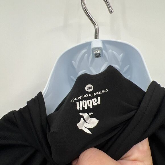 Hoka One One Rabbit Men's 1/4 Zip Jacket Medium Black Blue Pullover Long Sleeve - Picture 13 of 13